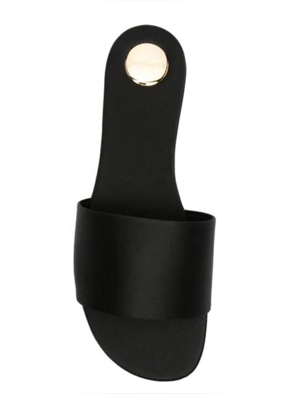 NEW! SAINT LAURENT 
Open-Toe Satin Slides US 6